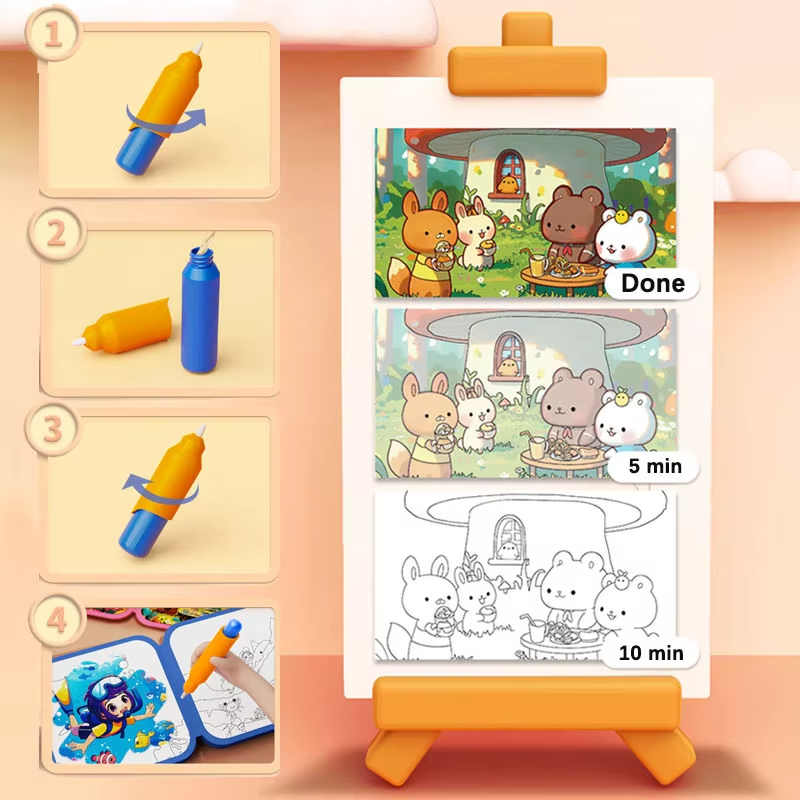 Montessori Magic Water Coloring  Book